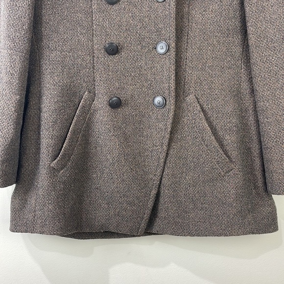 GIORGIO ARMANI Black Label Tweed Suit Jacket Collarless Blazer Women’s 44 / 8 - Picture 3 of 12